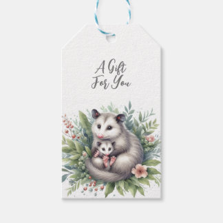 Dieren in het wild Opossum Cadeaulabel