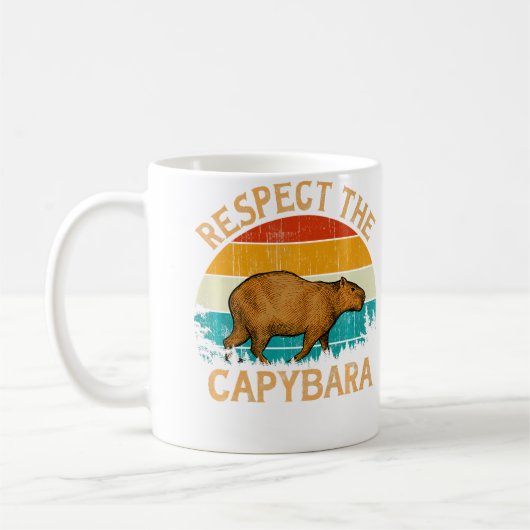 Dieren in het wild Respecteer de Capybara Koffiemok (Links)