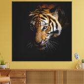 Dieren in het wild - Tijger Canvas Afdruk (Insitu (Woonkamer))