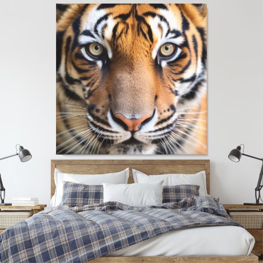 Dieren in het wild - Tijger Canvas Afdruk (Insitu (Slaapkamer))