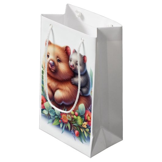 Dieren in het wild Wombat Klein Cadeauzakje (Voorkant Gekanteld)