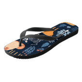 Dieren in het Wilde Woud Digitale Papier Patronen Teenslippers (Schuin)