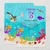 Dieren in het Zee van de Kleurrijke Oceaan Kaart (Voorkant / Achterkant)