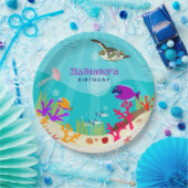 Dieren in het Zee van de Kleurrijke Oceaan Papieren Bordje (Feest)