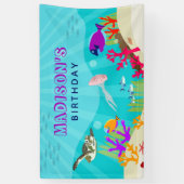 Dieren in het Zee van de Kleurrijke Oceaan Spandoek (Verticaal)