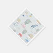 Dieren in hete luchtballonnen servet (Hoek)