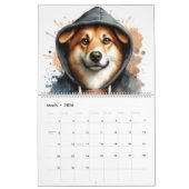 Dieren in Hoodies 12 Maand Splatter Art 2026 Kalender (Mar 2026)