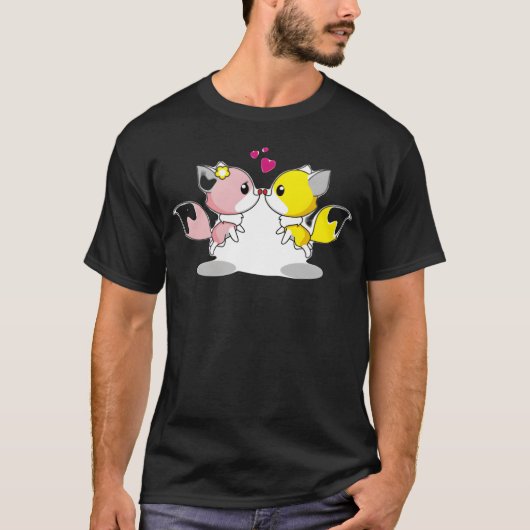 Dieren in liefde vrienden t-shirt (Voorkant)