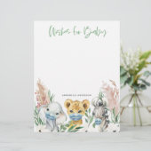 Dieren in masker geslacht neutrale wensen voor bab briefhoofd (Staand voorkant)