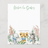 Dieren in maskerneutrale wensen voor baby (Voorkant)