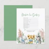 Dieren in maskerneutrale wensen voor baby (Voorkant / Achterkant)