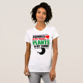 Dieren in mijn hart, Planten in mijn tumor T-shirt (Voorkant volledig)