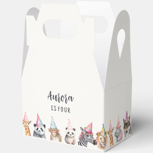 Dieren in Partij Petten Thema Party Boxen Bedankdoosjes (Open)