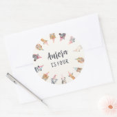 Dieren in Party Petten Thema Party Stickers (Envelop)