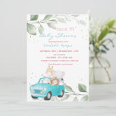 Dieren in Stippen van auto's - Florence per Baby s Kaart (Staand voorkant)