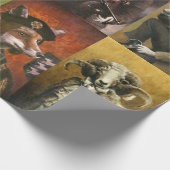  dieren in wasgoed cadeaupapier (Hoek)