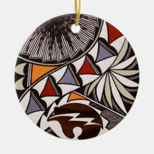 DIEREN Inheemse Amerikaanse Folk Art BEER Icon Keramisch Ornament