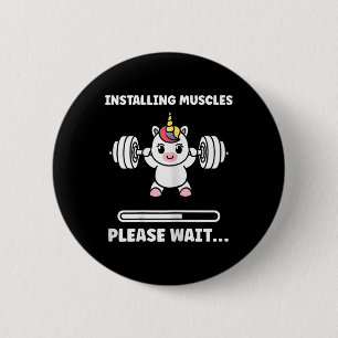 Dieren Installeren Spieren Fitness Bodybuilding Ee Ronde Button 5,7 Cm