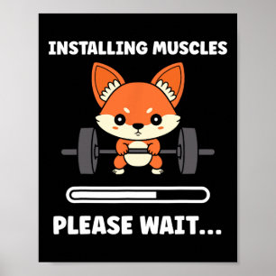 Dieren Installeren Spieren Fitness Bodybuilding Fo Poster