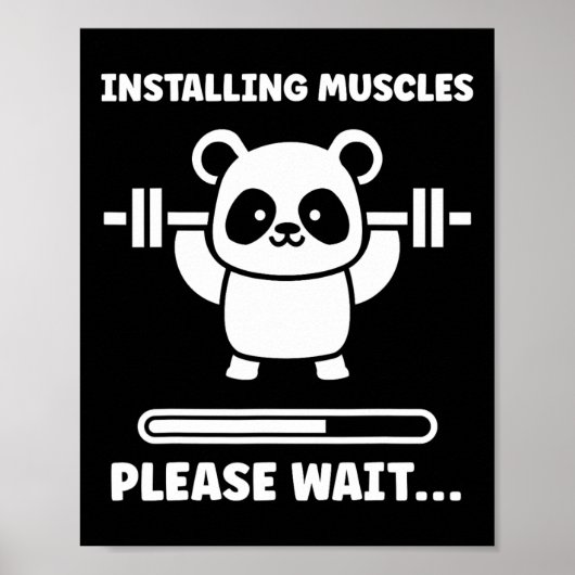 Dieren Installeren Spieren Fitness Bodybuilding Ko Poster (Voorkant)