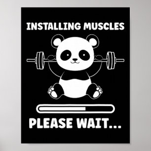 Dieren installeren spieren fitness bodybuilding Pa Poster