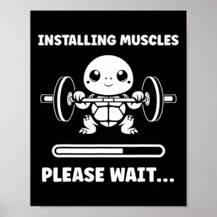 Dieren Installeren Spieren Fitness Bodybuilding Tu Poster