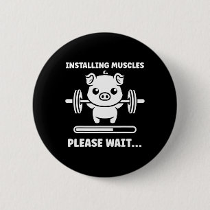 Dieren Installeren Spieren Fitness Bodybuilding Va Ronde Button 5,7 Cm
