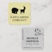 Dieren/jachtgemeenschap Vierkante Visitekaartje (Voorkant / Achterkant)