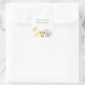 Dieren jongens 'Dit boek hoort bij' Kinder Bookpla Vierkante Sticker (Tas)