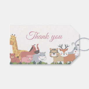 Dieren Jungle Baby Shower - Dank je wel Cadeaulabel