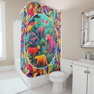 Dieren Jungle Douchegordijn