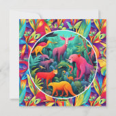 Dieren Jungle Feestdagenkaart (Achterkant)