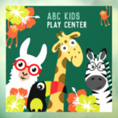 Dieren Jungle Safari Speelcentrum Raamsticker (Vel 3)