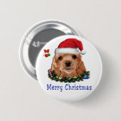 Dieren Kerst Ronde Button 5,7 Cm (Voorkant /achterkant)