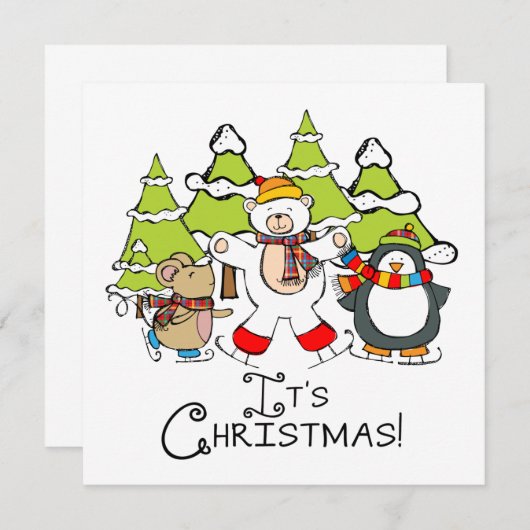 Dieren Kerstmis (Voorkant / Achterkant)