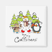 Dieren Kerstmis Magneet (Voorkant)