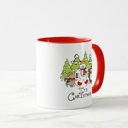 Dieren Kerstmis Mok (Voorkant rechts)