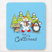 Dieren Kerstmis Muismat (Voorkant)