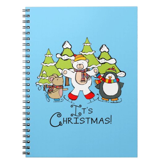 Dieren Kerstmis Notitieboek (Voorkant)