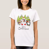 Dieren Kerstmis T-shirt (Voorkant)