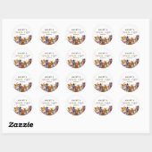 Dieren Kinder Verjaardag Ronde Sticker (Vel)