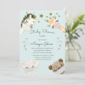 dieren krijgen een Baby shower met een masker per  (Staand voorkant)
