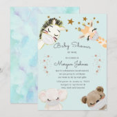 dieren krijgen een Baby shower met een masker per  (Voorkant / Achterkant)