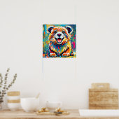 Dieren kunst ontwerp met strakke, dynamische poster (Keuken)