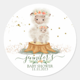 Dieren Lam Schaap Familie Favoriet Ronde Sticker