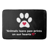 "Dieren laten verfdrukken op ons hart..." Badmat (Voorkant)