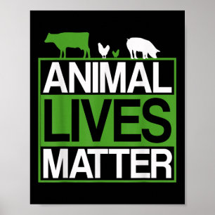 Dieren Leven Dierenbescherming Vegetariërs Milieu Poster