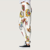 Dieren leven naadloos patroon leggings (Links)