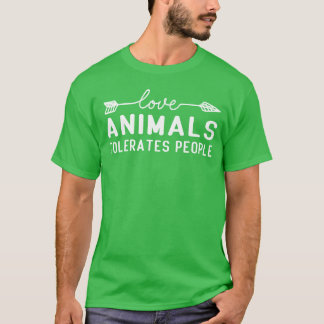DIEREN LEVEN RETRO Mensen die dieren liefhebben T-shirt