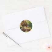 Dieren, Liefde Romance Field Mice Bookplate Ronde Sticker (Envelop)